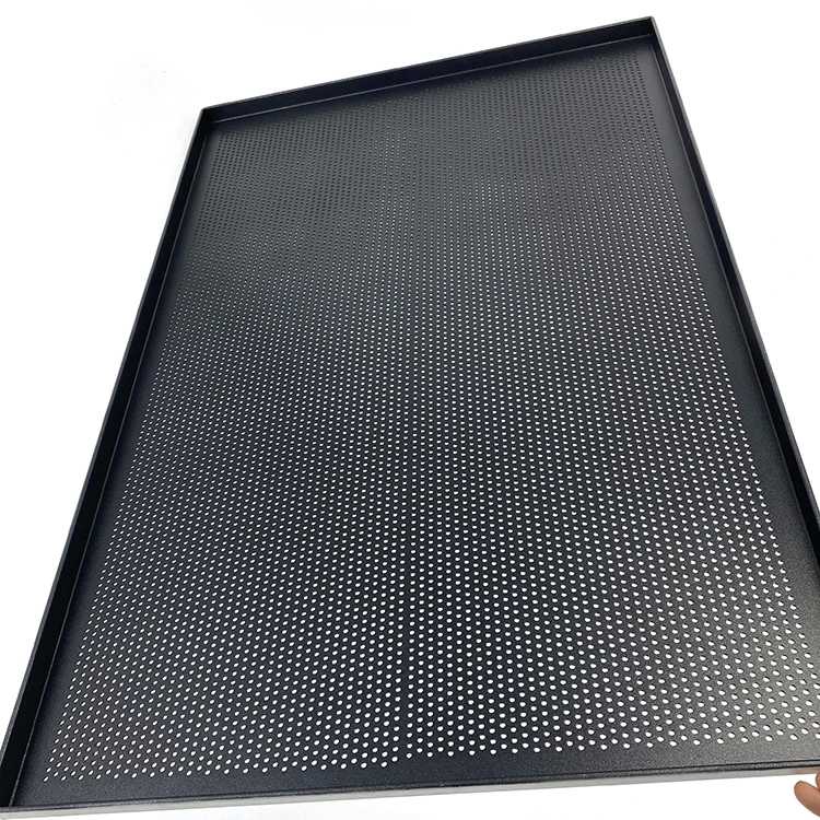 Custom 400*720mm Large Heavy Duty Aluminium Metal Perforated Non Stick Bread Cookies Cake Baking Sheet Oven Pan