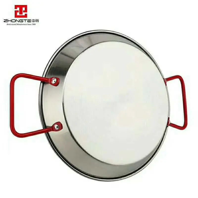 Cheap Price Promotion Handle Spanish Paella Pan Seafood Frying Pan